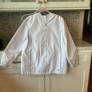 Spyder White Windbreaker Jacket with Hood